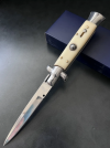 🌟 Italian Style Classic Stiletto – Handcrafted Collectible Knife