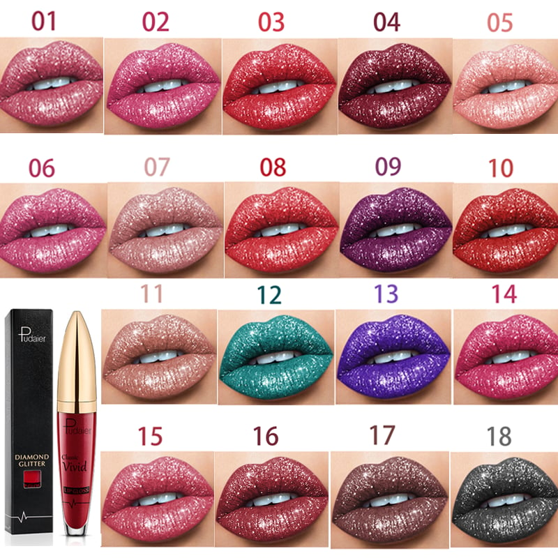 (🎃HALLOWEEN PRE SALE -48% OFF) Diamond Lip Gloss Matte To Glitter Liquid Lipstick Waterproof