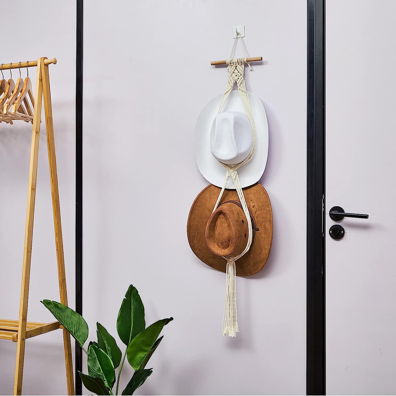❤️Handmade Linen Decorative Boho Hat Rack For Wall Hanging