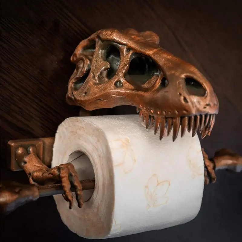 Dinosaur Skull Toilet Paper Holder