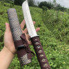 Damascus steel short katana