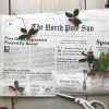 North Pole Newspaper Christmas Gift Wrap