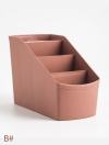 Solid Color Multi-grid Pen Holder 1pc