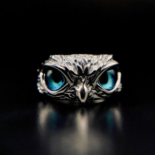 ⏱️<strong>Last Day Clearance Sale 60% OFF</strong> - Wisdom Owl Eye Silver Ring - Adjustable Size