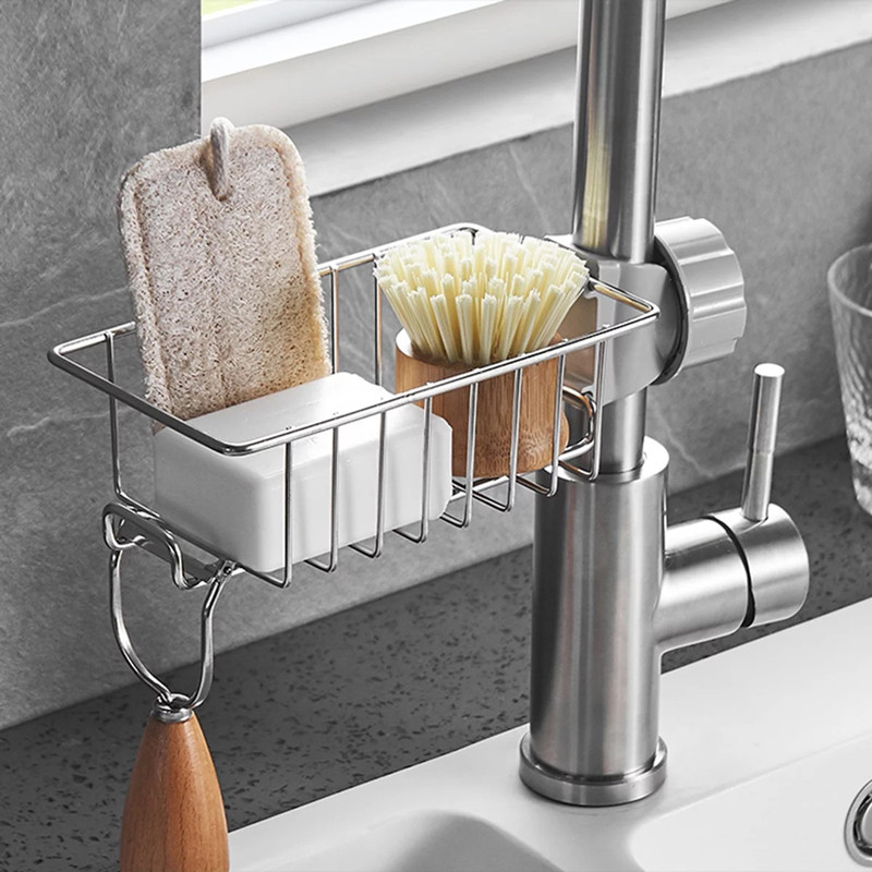 (🎄CHRISTMAS EARLY SALE-48% OFF) Stainless Steel Kitchen Faucet Sponge Rack(BUY 2 GET 1 FREE)