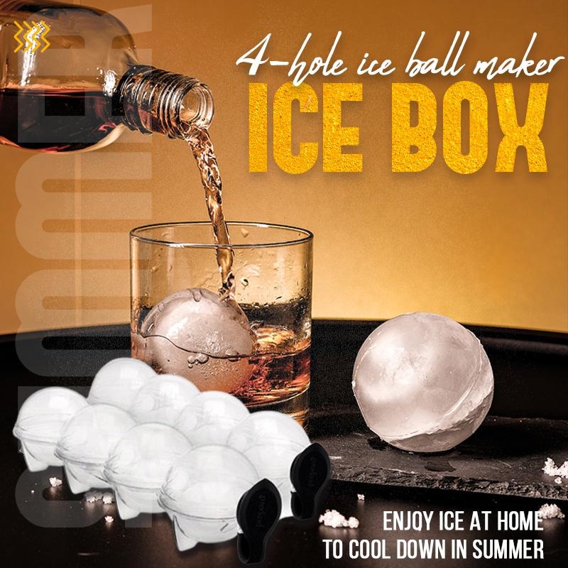 Summer Hot Sale 50% OFF - 4-hole ice ball maker 4-hole ice box（Summer Essentials）