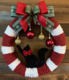 🎄Christmas Hot Sale - 49% OFF, 100% Handmade Candycane Cat Christmas Wreath