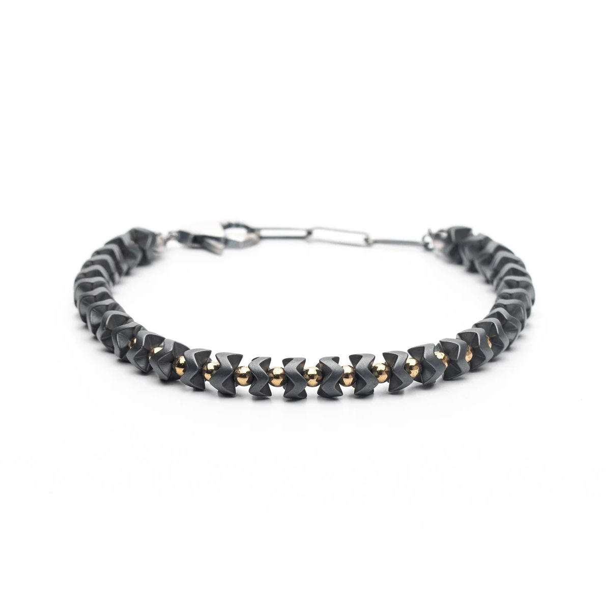 Black & Gold Hematite Bracelet – For the Man Who Holds It All Together