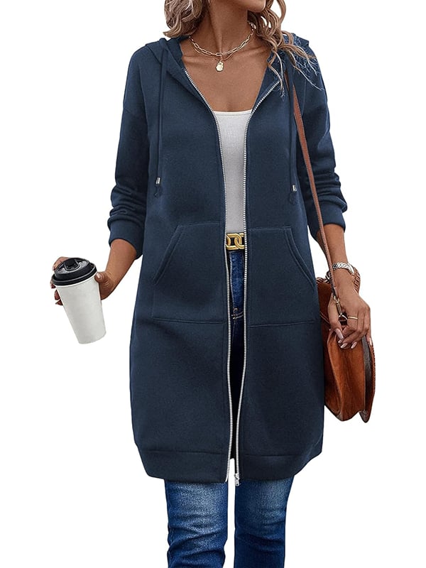 📢Letzter Tag: 49% Rabatt🔥Lässiger Fleece-Kapuzenpullover mit Reißverschluss für Damen