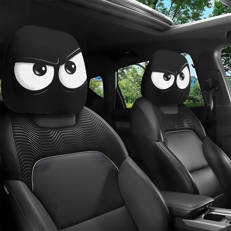 Last Day Promotion 70% OFF - 😆Funny Cartoon Car Headrest Covers – 2PCS Universal Fit 🚗