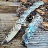 Embossed folding knife mountaineering portable camping knife for self-defense