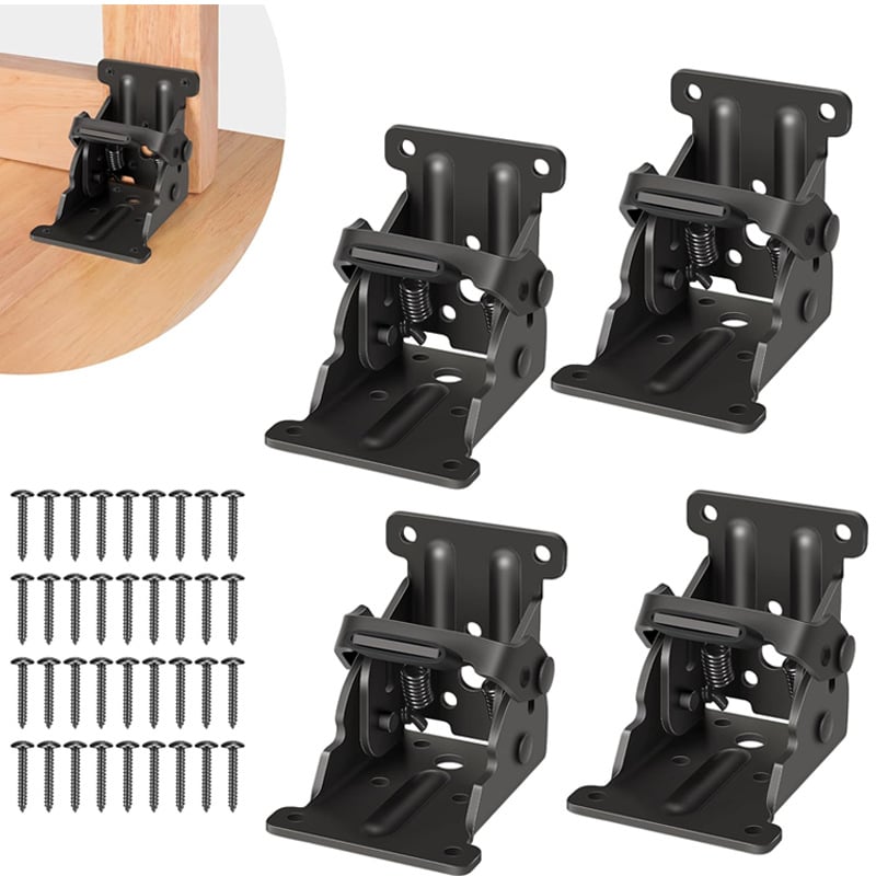 ⏰LAST DAY SALE 50% OFF💥Heavy-Duty Folding Brackets with 90° Lock – Space-Saving Steel Hinges