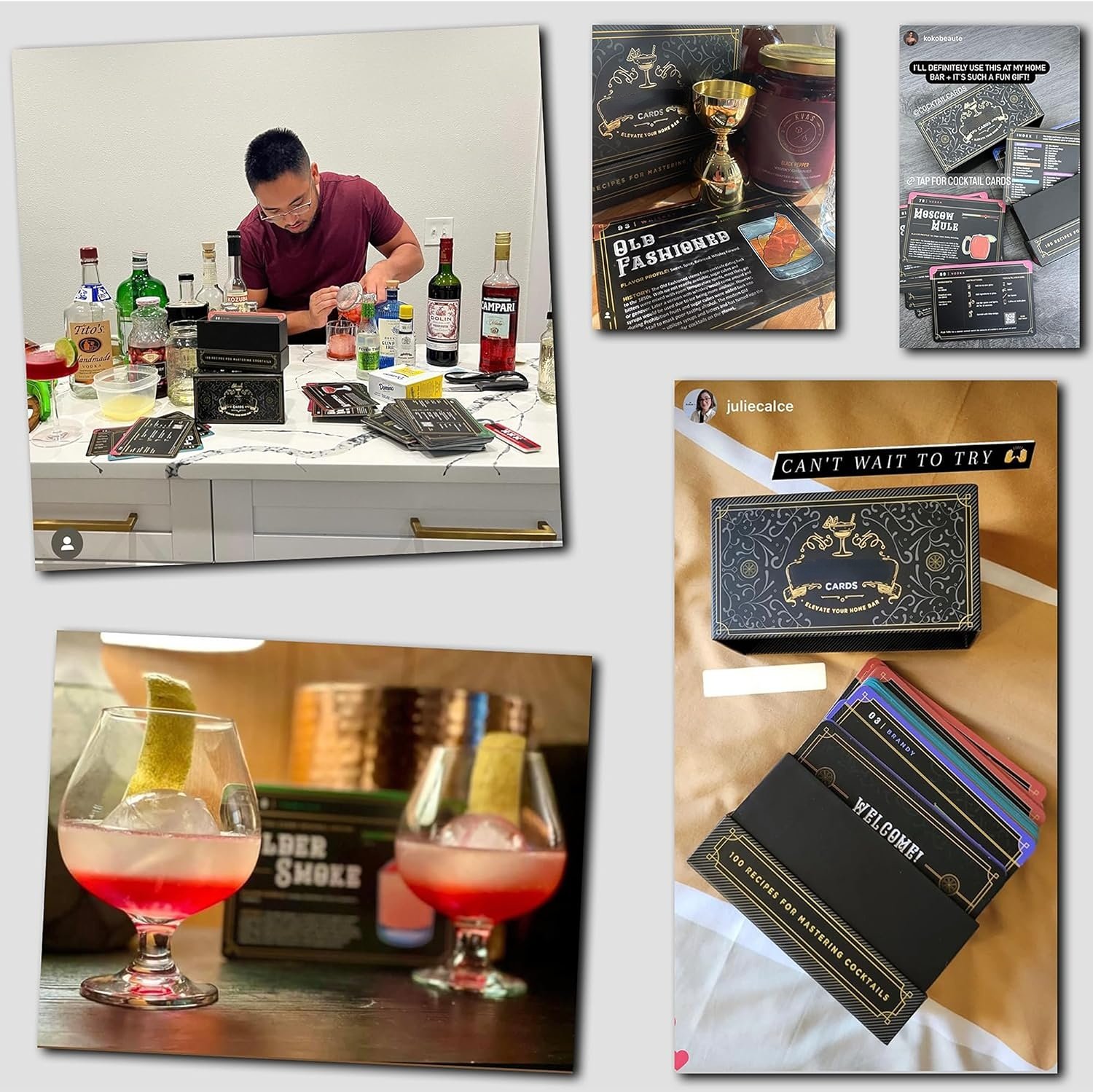 💥LAST DAY SALE 50% OFF-🍸️Cocktail Cards: 100 Cocktail Recipes to Master Cocktails