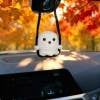 🎁TikTok Last Day Sale - 70% OFF👻Crochet Ghost & Pumpkin Rear View Mirror Hanging Car Charm
