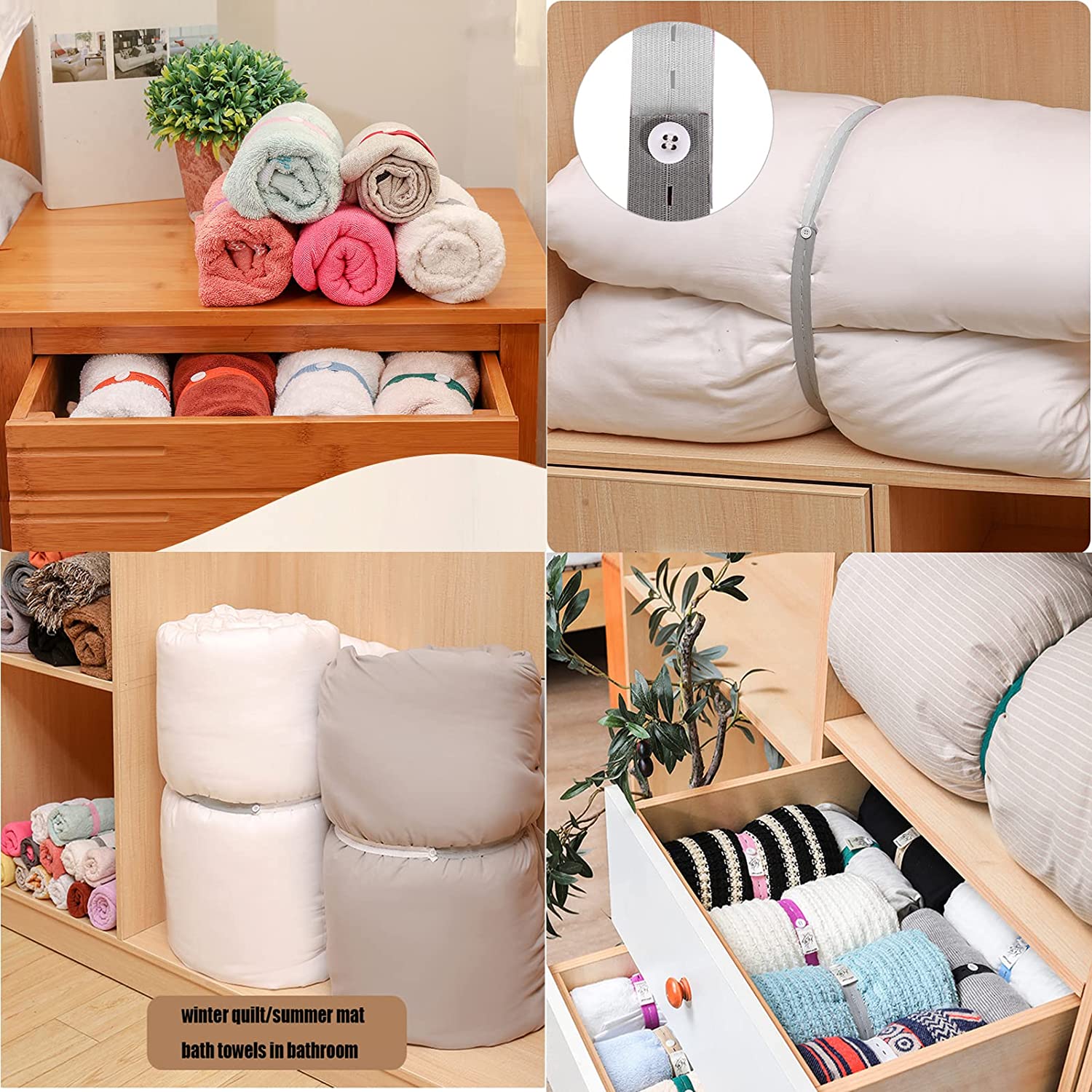(🎄Early Christmas Sale-49% OFF) 10Pcs Clothes Storage Elastic Band