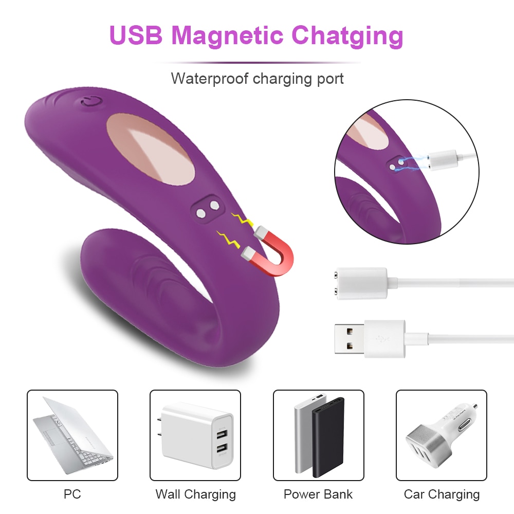 SHEMESIX - Couple Flirt Sex Egg Vibrator USB Rechargeable G-spot Orgasm Stimulator