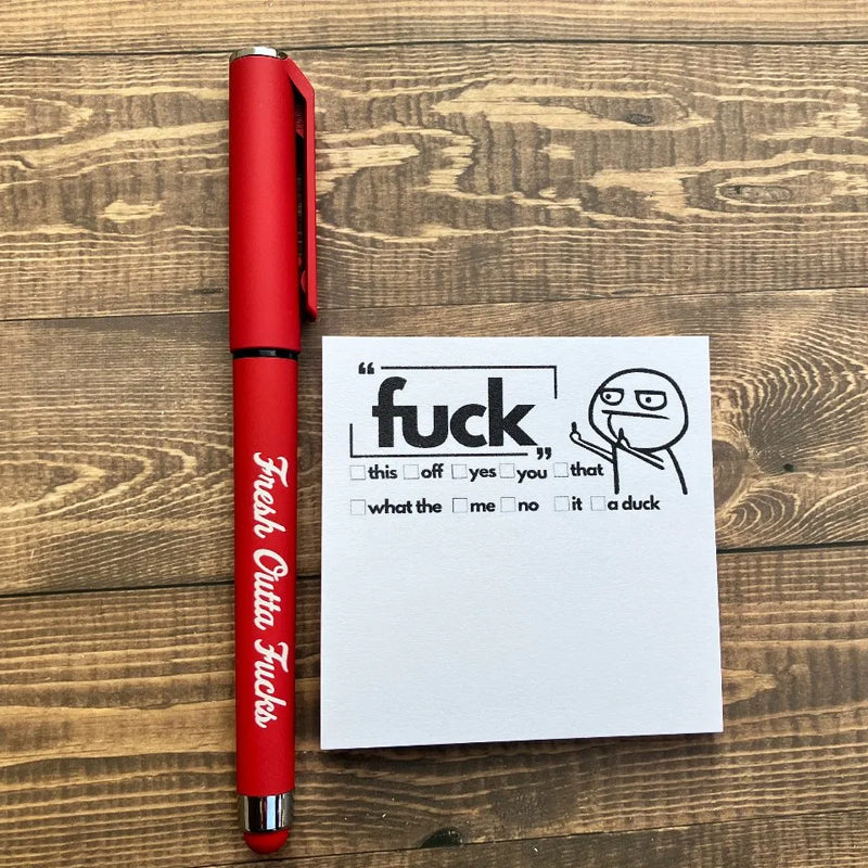 🌲Early Christmas Sale 50% Off🌲💝 Fresh Outta Fucks Pad and Pen