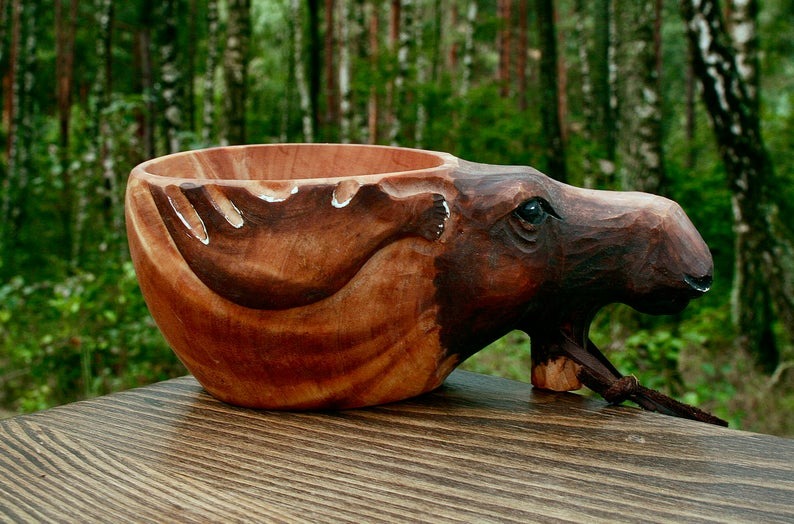 🔥Unique animal handmade wooden cups, limited time offer!