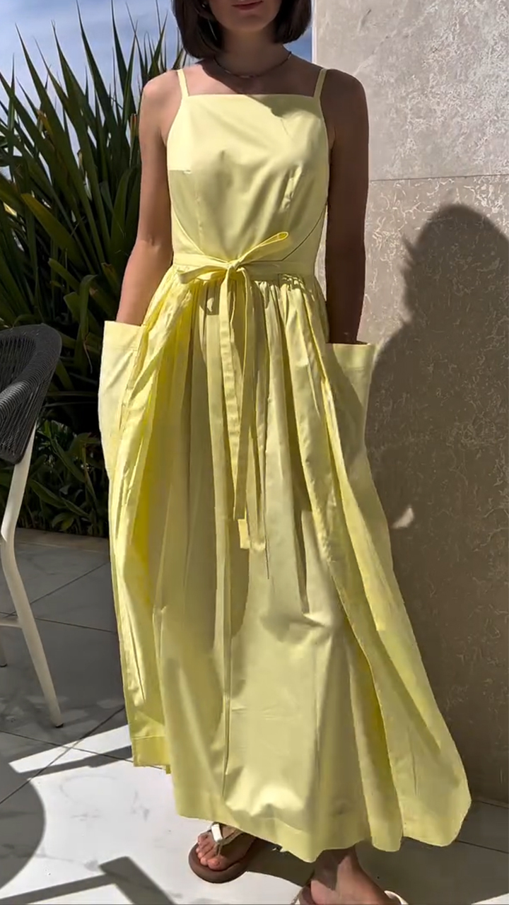 Women's Sleeveless Strappy A-line Casual Dress
