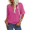 🔥Letzter Tag Verkauf 49% Rabatt 🎁Unifarbenes Damen-T-Shirt mit V-Ausschnitt