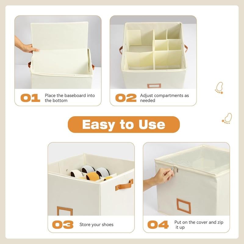 💥LAST DAY SALE 50% OFF💥Fabric Shoe Organizer Storage Box⚡BUY 2 FREE SHIPPING