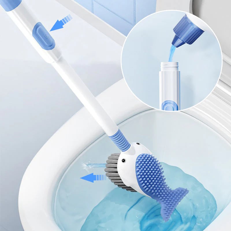 🎁TikTok Last Day Sale - 70% OFF🎉Wall-Mounted Suction Cup Toilet Cleaning Brush Set