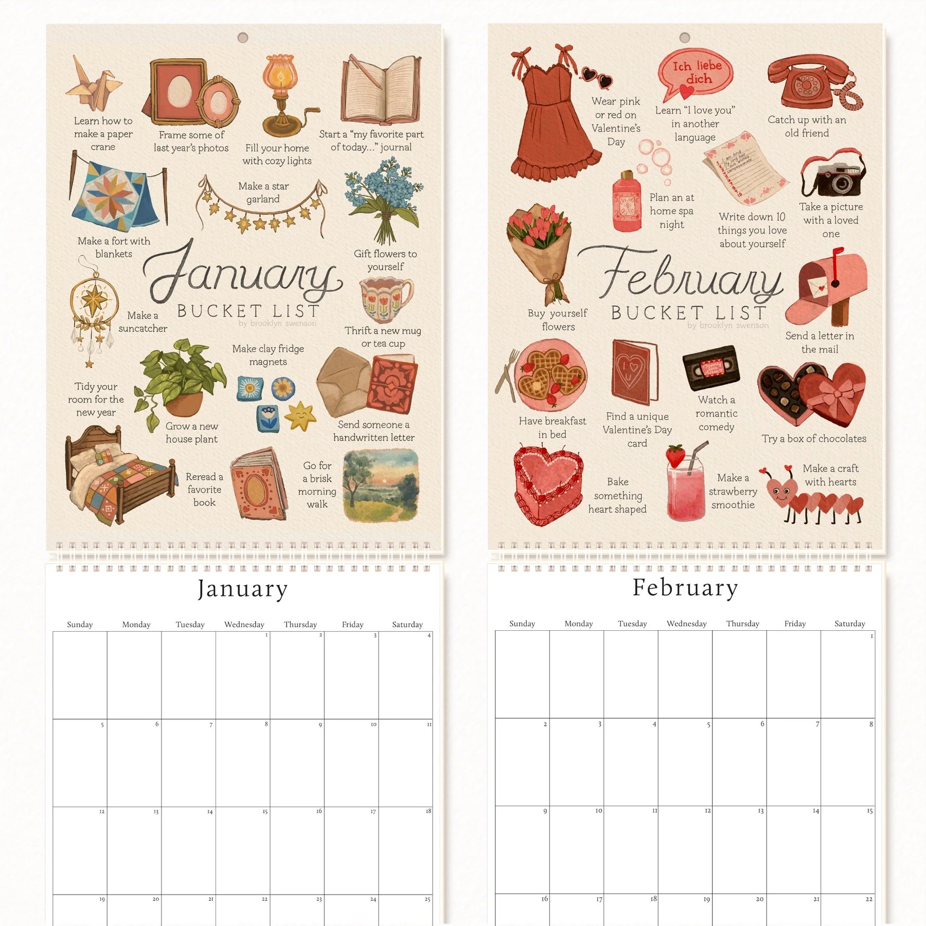 2025 Bucket List Calendar -Ready to ship