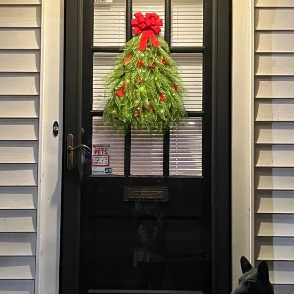 ✨Last Day 49% OFF🎄Handmade Farmhouse Christmas Tree Garland for Front Door