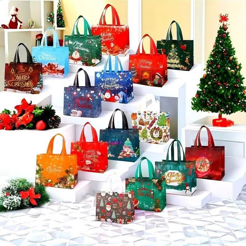 🔥Last Day Promotion 70% OFF🔥Christmas Gift Bags Large Reusable Tote Bags