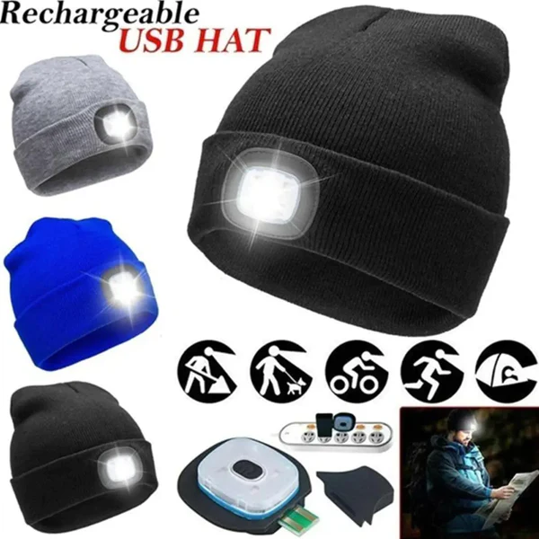 🔥Last Day Promotion 50% OFF🔥 BeamBloom LED Beanie (USB Rechargeable Caps)