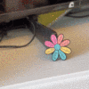 🎁TikTok Last Day Sale - 70% OFF🔥Colorful Flower Badge with Positive Quote