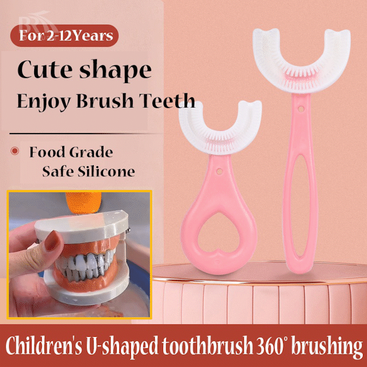 (🌲CHRISTMAS SALE NOW-48% OFF)U-shaped children's toothbrush-BUY 3 FREE SHIPPING