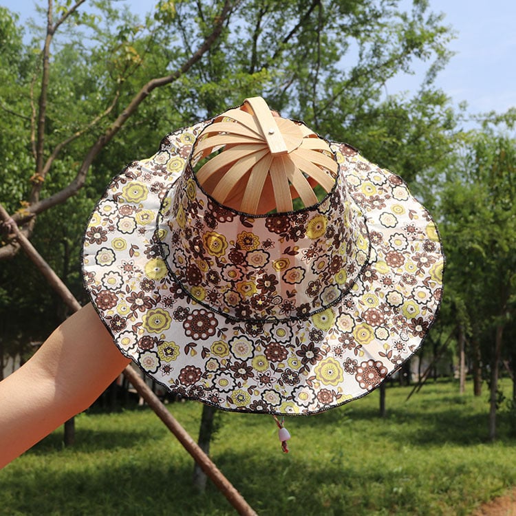 🎁TikTok Last Day Sale - 70% OFF🎉2 in 1 Portable Bamboo Sun Hat for Women