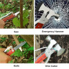 16 in 1 Multifunctional Axe Hammer Outdoor Emergency Safety Tool Saw Blade