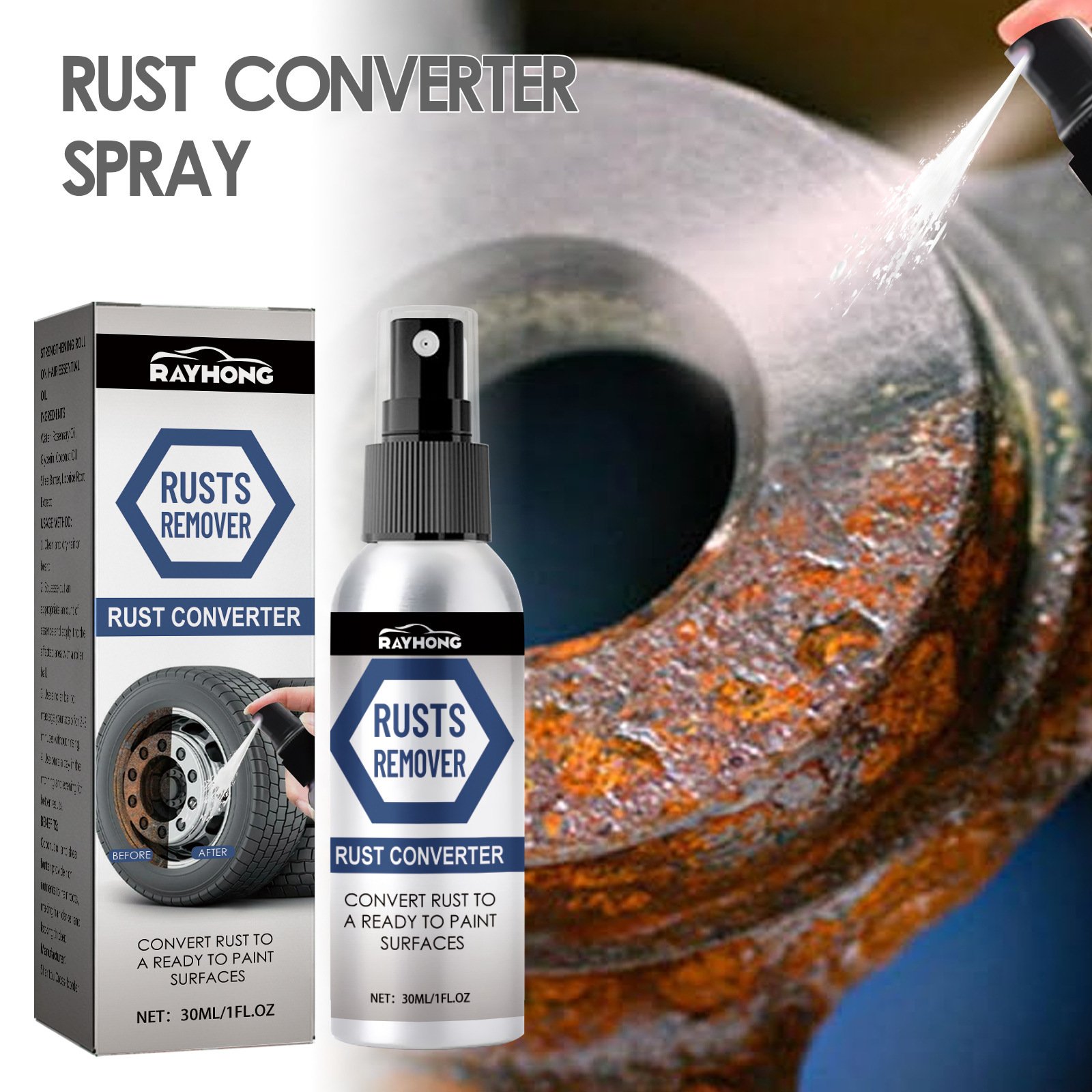 🔥Last Day Promotion 48% OFF-🎁- Rayhong™ rusts converter spray