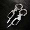 Multifunctional pendant bottle opener metal double ring key chain