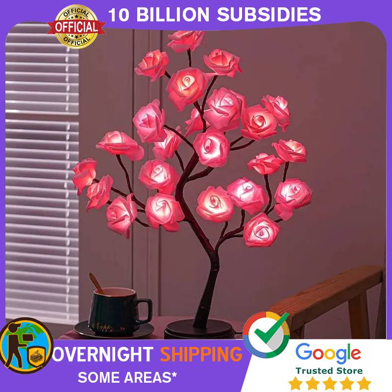 💥Official 10 Billion Subsidy💕Forever&Charming Rose Tree Fairy Lights | Sparkly Trees-Light Up Love