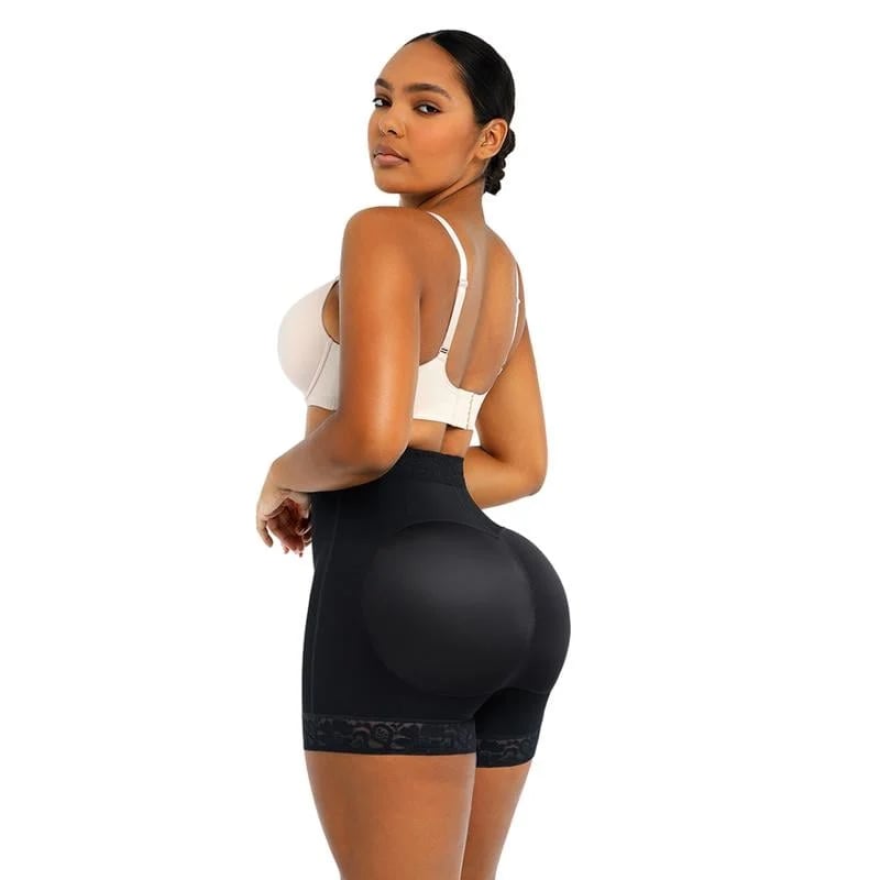 Lace Steel Boned Butt Enhancer Shorts Shapewear