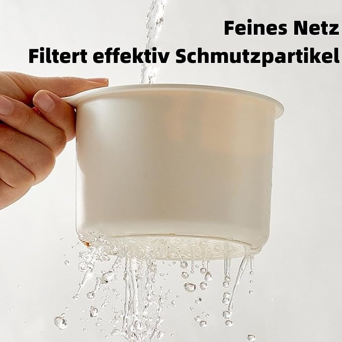 Automatischer Ablass-Siebkorb – Multifunktionaler Ein-Knopf-Druck-Hängekorb mit Sieb für Küchenspüle
