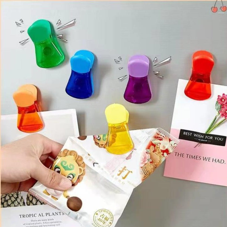(🎄Christmas Promotion--48%OFF)Fridge Magnetic Food Sealing Note Clips--6 PCs