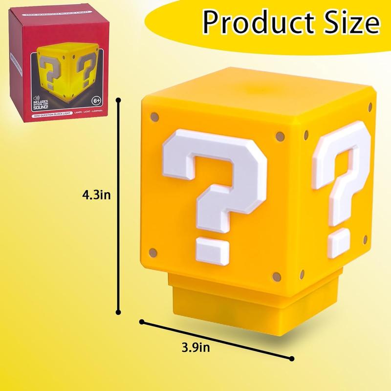 💖Last Day Sale 49% Off-🔥Mario Bros.Charging Question Mark Night Light💡 With Game's Gold Coin Sound