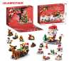 Christmas 2024 Building Blocks for 6-12 YearOlds -12 Day Countdown Calendar Gift Box - 6 in1 Christmas Tree Elk Santa Track Car BlocksBricks