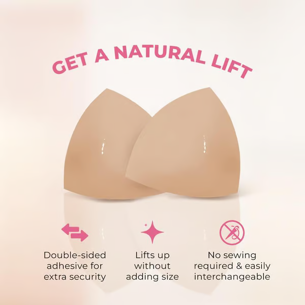 Sticky Bra Inserts - Washable & Reusable, Instant Lift🔥(Latex-free and Allergy-friendly)