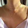 Tewiky Diamond Necklaces for Women, Dainty Gold Necklace 14k Gold Plated Long Lariat Necklace Simple Gold CZ Diamond Choker Necklaces for Women Trendy Gold Necklace Jewelry Gifts for Girls