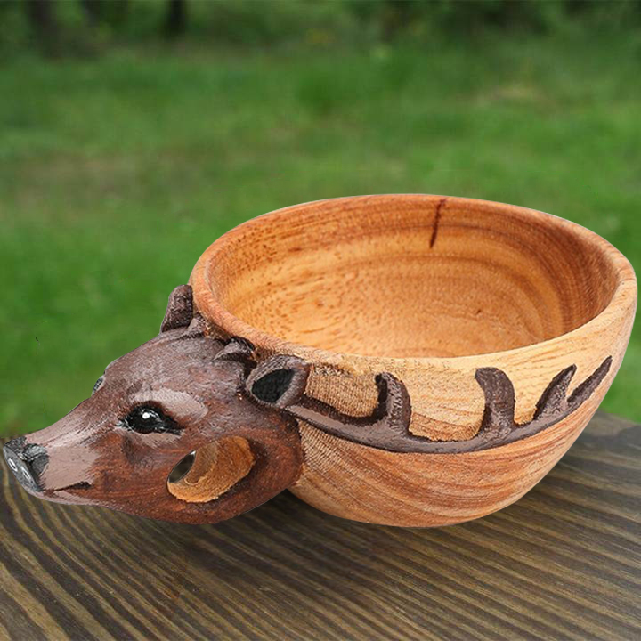 Animal Handmade Wooden Cup - Ready to Ship