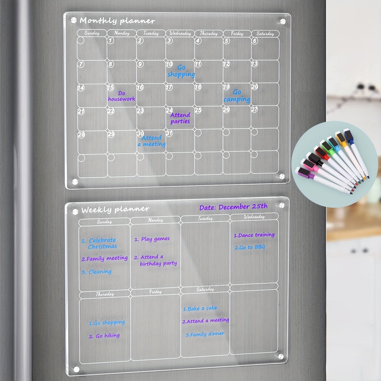 Last Day Promotion 70% OFF - 🔥Magnetic Schedule Planner For Fridge📆【Permanently reusable】