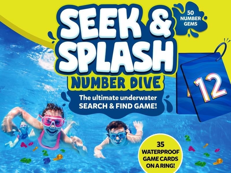 🎁TikTok Last Day Sale - 70% OFF🎉Skillmatics Pool Toys & Underwater Diving Game,Seek & Splash Numbers Gem
