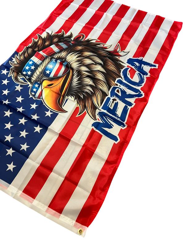 The perfect 4th of July gift!🎁 - Funny American Flag Bald Eagle MERICA 3’ x 5’