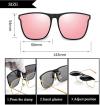 (Mother's Day Sale- 50% OFF) New Polarized Clip-on Flip Up Metal Clip Sunglasses for Prescription Glasses