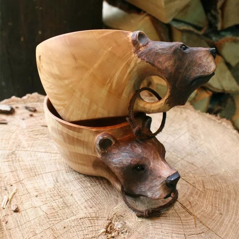 🔥Animal Handmade Wooden Cup